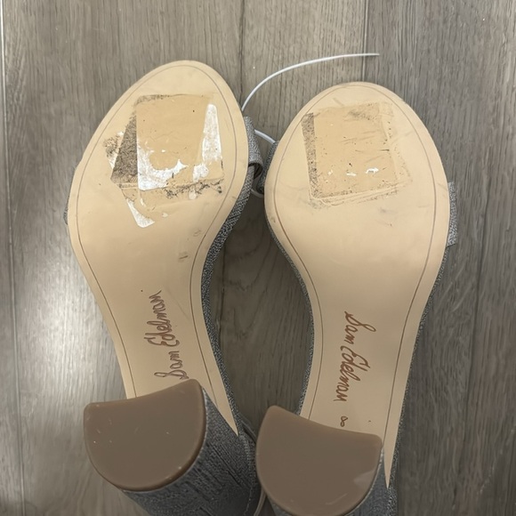 NEW! Sam Edelman Silver Jute Yaro Block Heel Sandal - Size 8 - Picture 14 of 15
